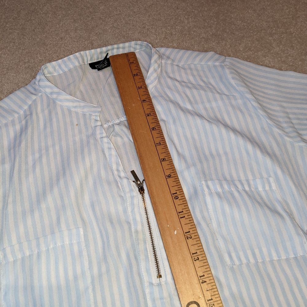 Rue21 baby blue & white blouse - Picture 8 of 14